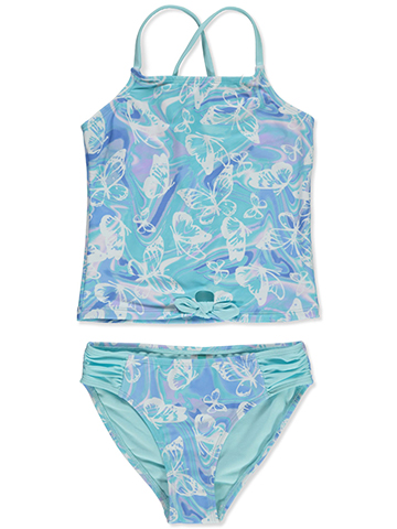 Breaking Waves Girls' 2-Piece Butterfly Swimsuit Set - CookiesKids.com