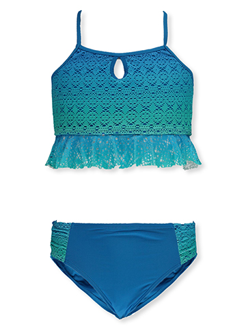 Breaking Waves Girls' 2-Piece Tankini Swimsuit Set - CookiesKids.com