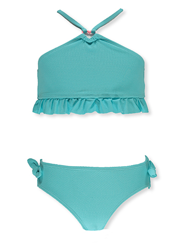 Breaking Waves Girls' 2-Piece Heart Swimsuit - CookiesKids.com