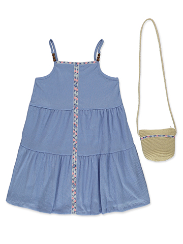 Btween Girls' 2-Piece Tiered Dress Set Outfit - CookiesKids.com