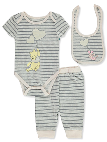 Disney Winnie The Pooh Baby Girls' 3-Piece Bodysuit Set - CookiesKids.com