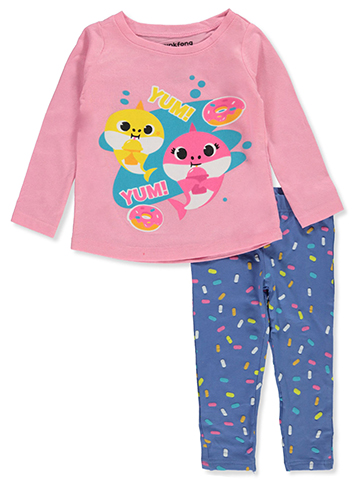 Baby Shark Baby Girls' 2-Piece Leggings Set Outfit - CookiesKids.com