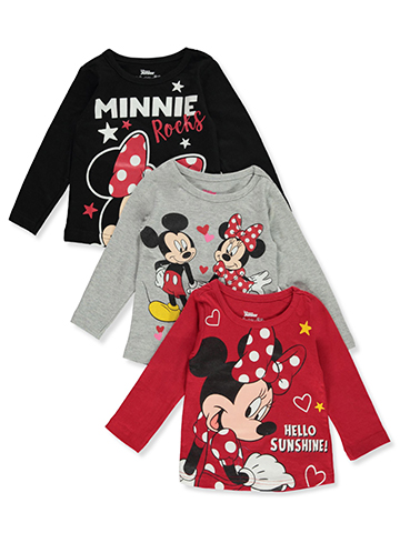 Disney Minnie Mouse Baby Girls' 3-Pack T-Shirts - CookiesKids.com