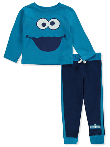 Sesame Street Baby Boys' 2-Piece Joggers Set Outfit - CookiesKids.com