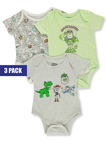 Toy Story Baby Boys' 3-Pack Buzz Lightyear Bodysuits - CookiesKids.com