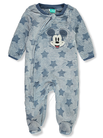 Disney Mickey Mouse Baby Boys' Plush Footed Coveralls - CookiesKids.com