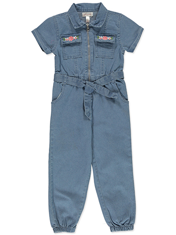 Nanette Girls' Denim Jumpsuit - CookiesKids.com