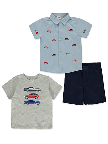 Little Rebels Boys' 3-Piece Shorts Set Outfit - CookiesKids.com