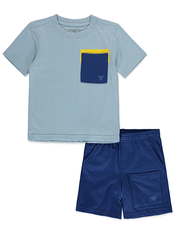 Tahari Boys' 2-Piece French Terry Shorts Set Outfit - CookiesKids.com