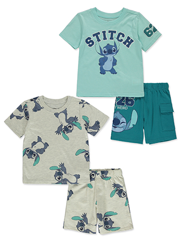 Disney Lilo & Stitch Boys' 4-Piece Mix Match Shorts Set Outfit - CookiesKids.com