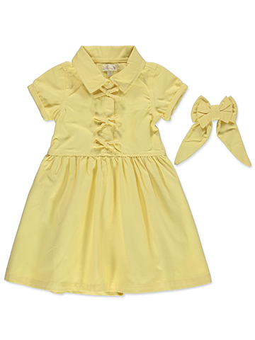 Nanette Girls' 2-Piece Twill Dress Set Outfit - CookiesKids.com