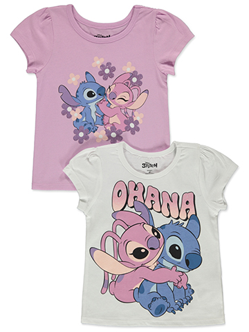 Disney Lilo & Stitch Girls' 2-Pack T-Shirts - CookiesKids.com