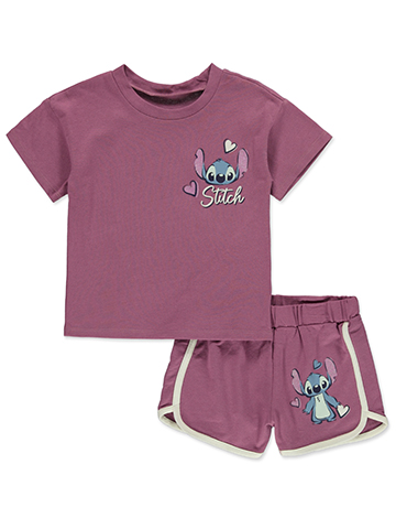 Disney Lilo & Stitch Girls' 2-Piece Shorts Set Outfit - CookiesKids.com