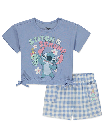 Disney Lilo & Stitch Girls' 2-Piece Shorts Set Outfit - CookiesKids.com