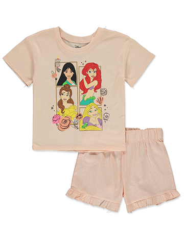 Disney Princess Girls' 2-Piece Shorts Set Outfit - CookiesKids.com