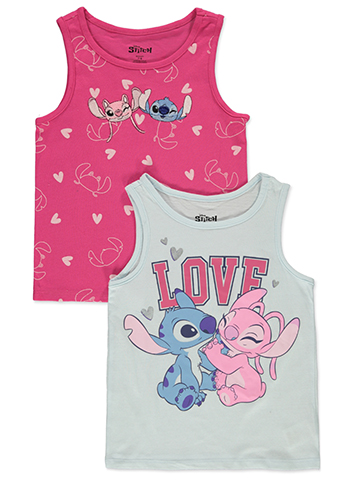 Disney Lilo & Stitch Girls' 2-Pack Tank Tops - CookiesKids.com