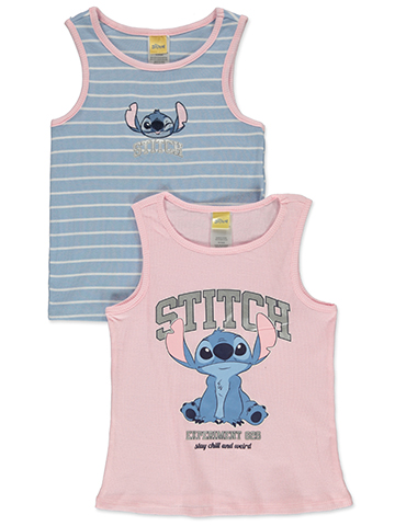 Disney Lilo & Stitch Girls' 2-Pack Knit Tank Tops - CookiesKids.com