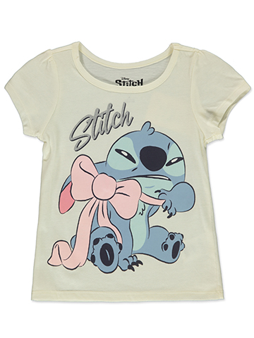 Disney Lilo & Stitch Girls' Bow T-Shirt - CookiesKids.com