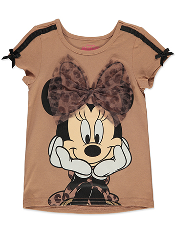 Disney Minnie Mouse Girls' Leopard T-Shirt - CookiesKids.com