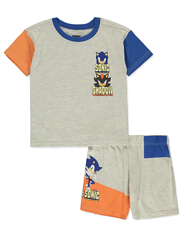 Sonic The Hedgehog Boys' 2-Piece Shadow Shorts Set Outfit - CookiesKids.com