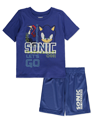 Sonic The Hedgehog Boys' 2-Piece Turbo Shorts Set Outfit - CookiesKids.com
