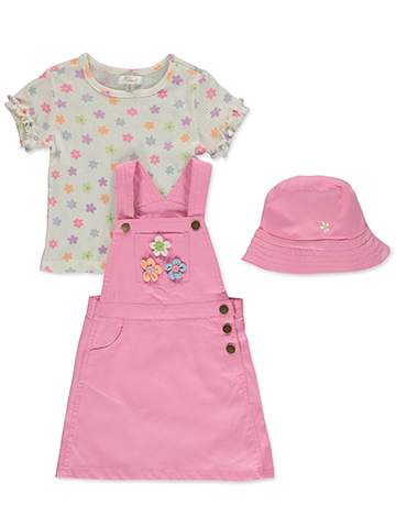 Nanette Girls' 3-Piece Bucket Hat Set Outfit - CookiesKids.com