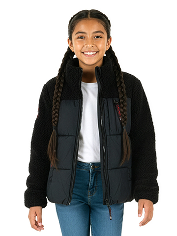 Canada Weather Gear Girls' Sherpa Puffer Jacket - CookiesKids.com