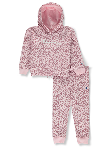 Champion Girls' 2-Piece Leopard Joggers Set Outfit - CookiesKids.com