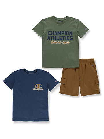 Champion Boys' 3-Piece Fleece Shorts Set Outfit - CookiesKids.com