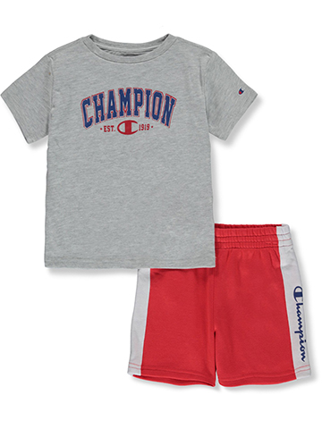 Champion Baby Boys' 2-Piece Stripe Shorts Set Outfit - CookiesKids.com
