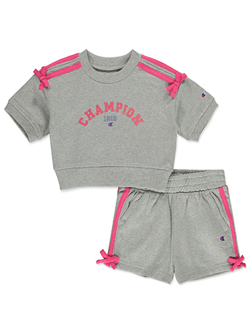 Champion Baby Girls' 2-Piece Shorts Set Outfit - CookiesKids.com