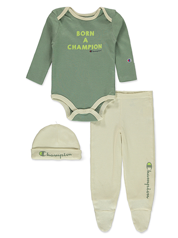 Champion Baby Boys' 3-Piece Bodysuit Joggers Set Outfit - CookiesKids.com