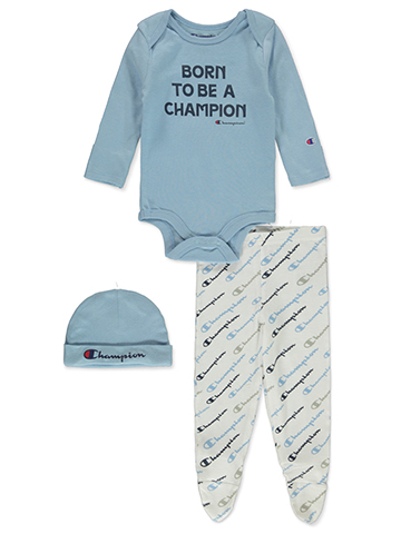 Champion Baby Boys' 3-Piece Bodysuit Joggers Set Outfit - CookiesKids.com