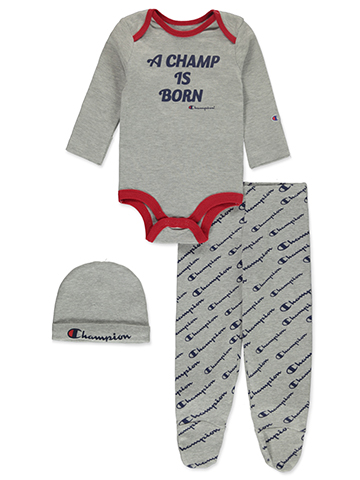 Champion Baby Boys' 3-Piece Bodysuit Joggers Set Outfit - CookiesKids.com