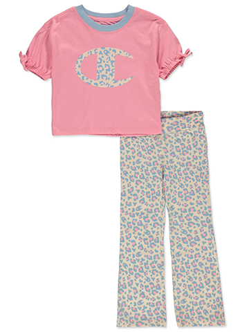 Champion Girls' 2-Piece T-Shirt Leggings Set Outfit - CookiesKids.com