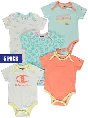 Champion Baby Girls' 5-Pack Bodysuits - CookiesKids.com