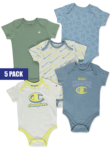 Champion Baby Boys' 5-Pack Varsity Bodysuits - CookiesKids.com