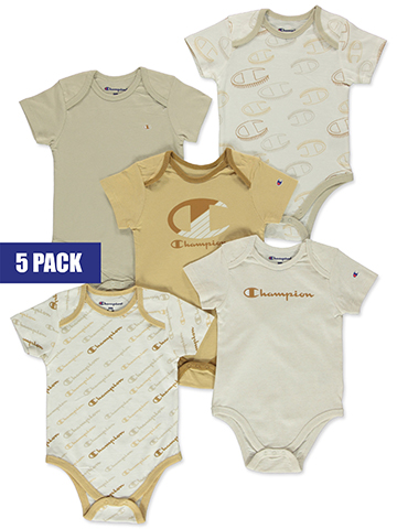 Champion Baby Boys' 5-Pack Varsity Bodysuits - CookiesKids.com