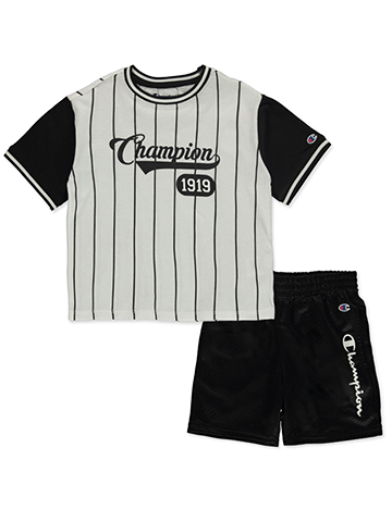 Champion Boys' 2-Piece Baseball Shorts Set Outfit - CookiesKids.com