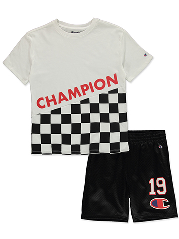 Champion Boys' 2-Piece Racer Shorts Set Outfit - CookiesKids.com