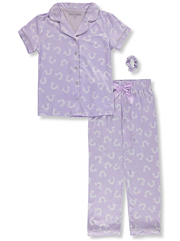 True Religion Girls' 3-Piece Scrunchie Pajamas Set - CookiesKids.com
