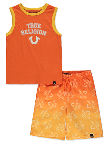 True Religion Boys' 2-Piece Tank top Swimsuit Set - CookiesKids.com