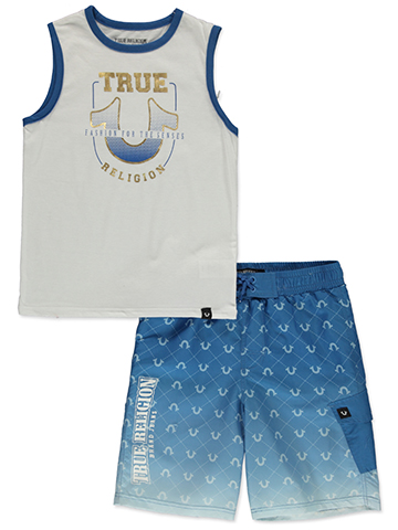 True Religion Boys' 2-Piece Tank top Swimsuit Set - CookiesKids.com