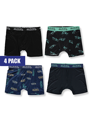 Von Dutch Boys' 4-Pack Boxer Briefs Underwear - CookiesKids.com