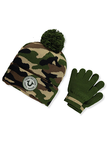 True Religion Boys 2-Piece Hat & Gloves Set - CookiesKids.com