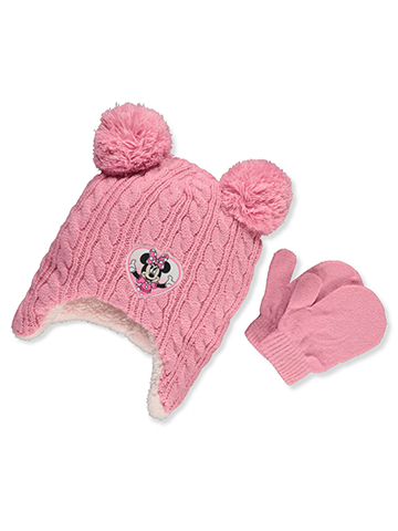 Disney Minnie Mouse Girls' 2-Piece Hat & Gloves Set - CookiesKids.com