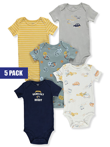 Carter's Baby Boys' 5-Pack Game On Bodysuits - CookiesKids.com
