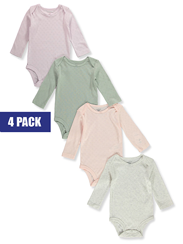 Carter's Baby Girls' 4-Pack L/S Bodysuits - CookiesKids.com
