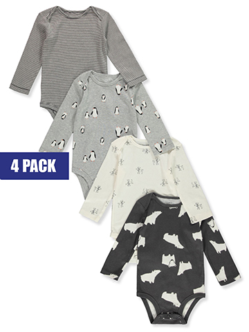 Carter's Baby Boys' 4-Pack L/S Bodysuits - CookiesKids.com