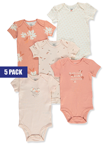 Carter's Baby Girls' 5-Pack Bodysuits - CookiesKids.com